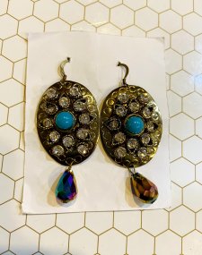 Turquoise Kundan Earrings