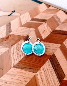 Enameled Earrings