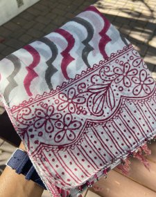 Cotton Block Print Scarf