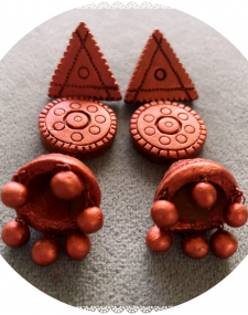 Terracotta Bronze Earrings